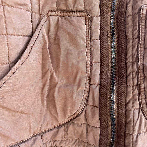 Blank nyc jacket cropped quilted milk chocolate tone. Zip front Sz XL - Picture 2 of 5